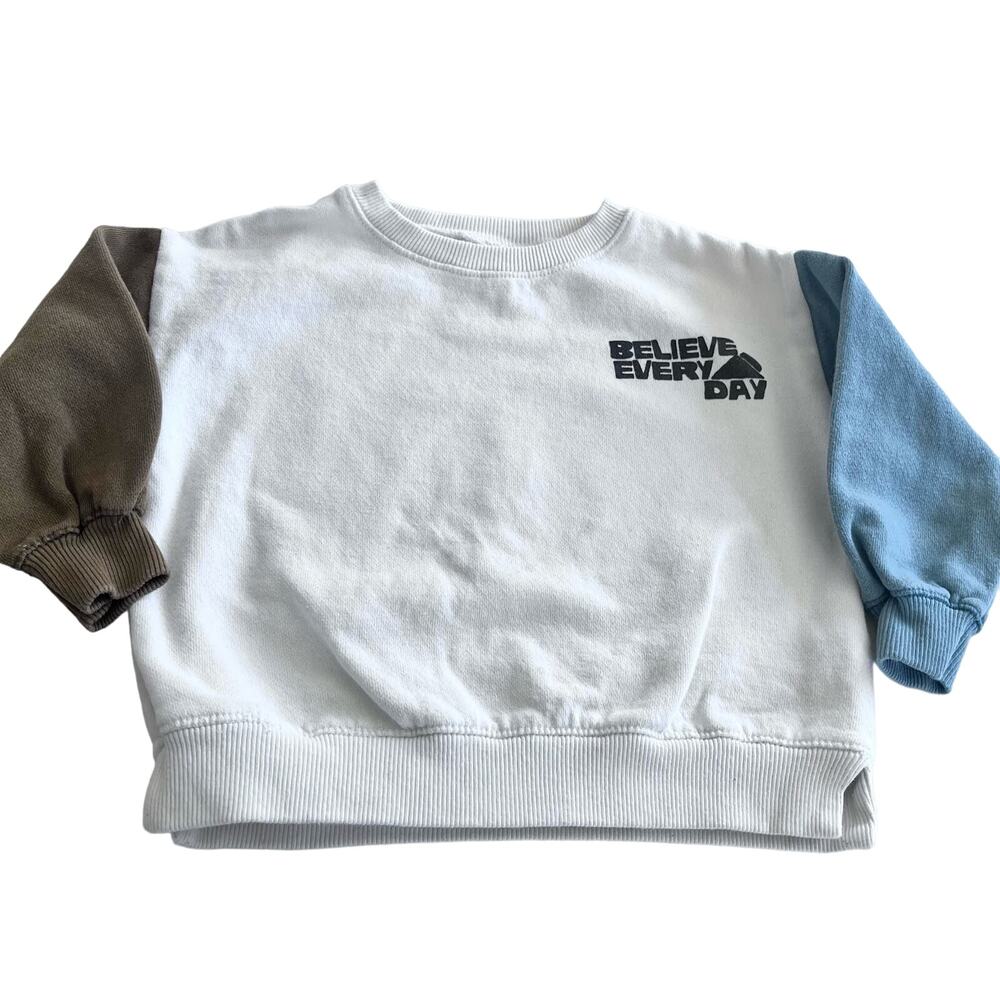 Zara boys colorblock sweatshirt size 18/24 months